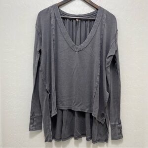 Free People Movement High-Low Long Sleeve Tee Slouchy Hemp Organic